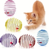 Interactive Cat Toy Balls – Stretchable Rolling Kitten Springs