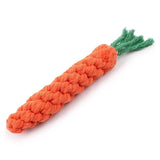 Carrot Rope Dog Chew Toy – Durable Cotton, Safe for Puppies, Teeth Cleaning & Bite-Resistant