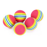 Rainbow EVA Cat Toy Balls – Interactive Chew and Play Set