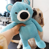 Cute Blue Bear Dog Toy – Squeaky Plush