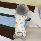 Koala Print Dog Jumpsuit – Warm Cotton Winter Coat for Small Dogs