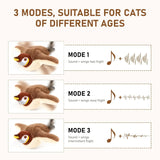 Interactive Cat Toy Flapping Bird with Catnip Rechargeable Simulation