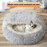Winter Plush Cat Bed Nest Kennel