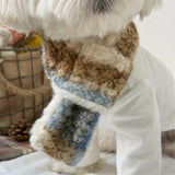 Fancy Winter Pet Dog Scarf with Lattice