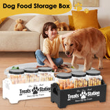 Pet Treat Jar Set – 3pcs Storage Containers with Wooden Holder