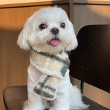 Fancy Winter Pet Dog Scarf with Lattice