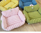 Winter Plush Pet Bed – Cozy Sofa Nest for Small Dogs & Cats