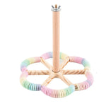 Solid Wood Rotary Tabletop Bird Perch Detachable
