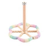 Solid Wood Rotary Tabletop Bird Perch Detachable