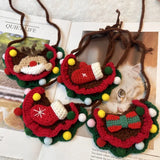 Knitted Christmas Bandanas for Pets