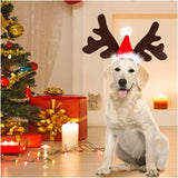 Christmas Pet Antler Headband – Festive Elk Hair Hoop for Dogs & Cats