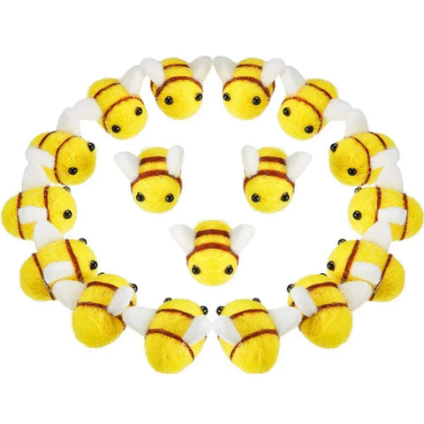 Yellow Bee Cat Toy – 5/10pcs Soft Interactive Kitten Play Set
