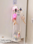 Wall-Mounted Pet Toy Storage Bag – Space-Saving Mesh Organizer for Cat & Puppy Toys