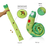 Interactive Dog Puzzle Feeder Toy – Durable Plush Snail with Squeaker, Foldable & Chew-Resistant