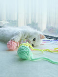 MADDEN Cat Toys Colorful Yarn Balls with Bell for Clawing