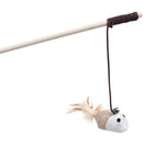 Wooden Cat Teaser Rod – Feather and Bell