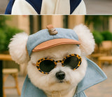 Pet Sun Hat & Sunglasses Set – Dog Cap & Cat Headwear