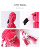 Flamingo Plush Dog Toy – Squeaky Interactive Chew for Puppies