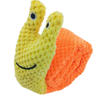 Interactive Dog Puzzle Feeder Toy – Durable Plush Snail with Squeaker, Foldable & Chew-Resistant