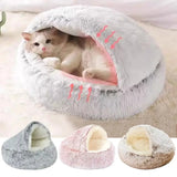 Winter Plush Cat Bed Nest Kennel