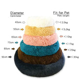Round Plush Pet Bed – Soft Winter Sleeping Nest for Cats & Dogs