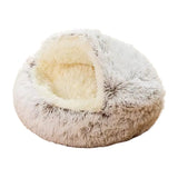Winter Plush Cat Bed Nest Kennel