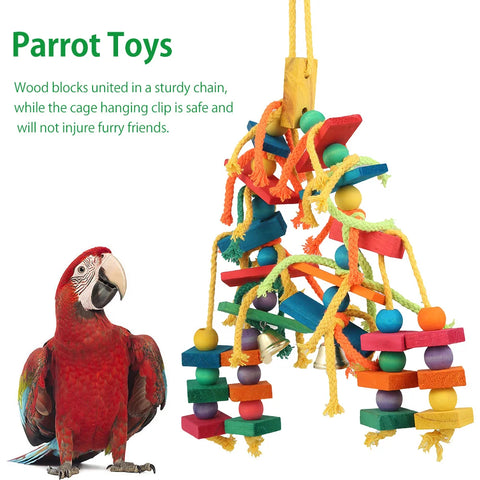 Wooden Bird Toys for Cage - Training Bird Toys