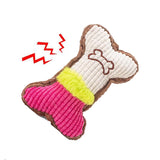 Plush Dog Bone Toy – Squeaky Chew Toy