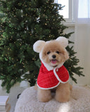 Christmas Pet Cloak with Hoodie
