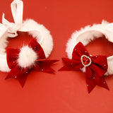 Festive Cat Bow-tie with Jewel Collar