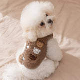 Autumn Winter Dog Coat – Flower Pet Jacket for Small Dogs & Cats