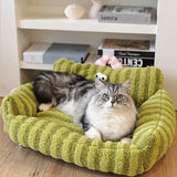 Winter Plush Pet Bed – Cozy Sofa Nest for Small Dogs & Cats