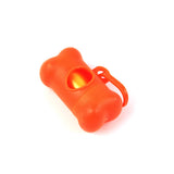Portable Bone-Shaped Dog Waste Bag Holder with Disposable Bags