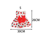 Cute Puppy Princess Floral Dress with Bow & Lace