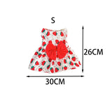Cute Puppy Princess Floral Dress with Bow & Lace