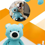 Cute Blue Bear Dog Toy – Squeaky Plush