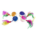 Interactive Cat Toy – Sisal Scratching Ball with Feathers | Fun Training Toy for Kittens & Cats