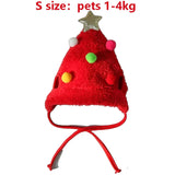Christmas Pet Hat & Bandana Set – Santa/Elk Holiday Dress-Up for Dogs & Cats