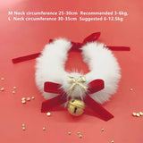 Christmas Pet Ribbon Bow Collar – Festive Handmade Cat & Dog Accessory with Bell