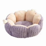 Plush Flower Cat Bed