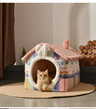 Foldable Easter Pet House – Warm Cave Bed for Small & Medium Dogs & Cats