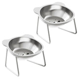 Stainless Steel Cat Bowl – Raised Whisker Fatigue Relief Dish