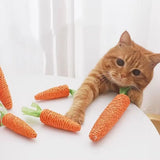 Cat toy - carrot teething and cat teasing sticks, bite-resistant and scratch-resistant for teething and clawing