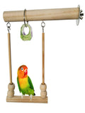 Wooden Bird Swing Toy – Parrot Perch Stand