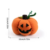 3PCS Corduroy Pumpkin Pet Decor – Soft Autumn Cage Ornament