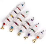 Bird Chewing Toy Parrot Beak Grinding Calcium Stone with Bells