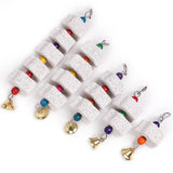 Bird Chewing Toy Parrot Beak Grinding Calcium Stone with Bells
