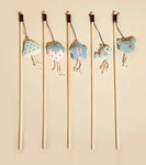 Wooden Cat Teaser Rod – Feather and Bell