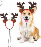 Christmas Pet Antler Headband – Festive Elk Hair Hoop for Dogs & Cats