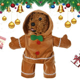 Christmas Gingerbread Pet Hoodie – Warm Cosplay Sweater for Dogs & Puppies